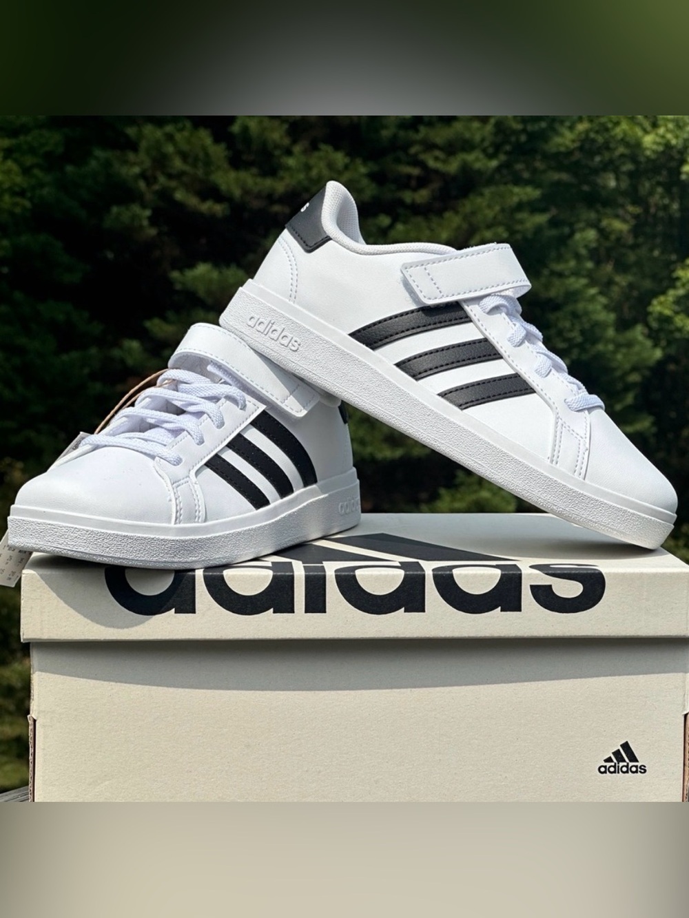 Adidas Grand Court 2.0 Unisex Youth GS Casual Athletic Sneaker GW6521 - 3Y NEW